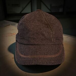 Brown Wool Blend Newsboy Cap Size M/L